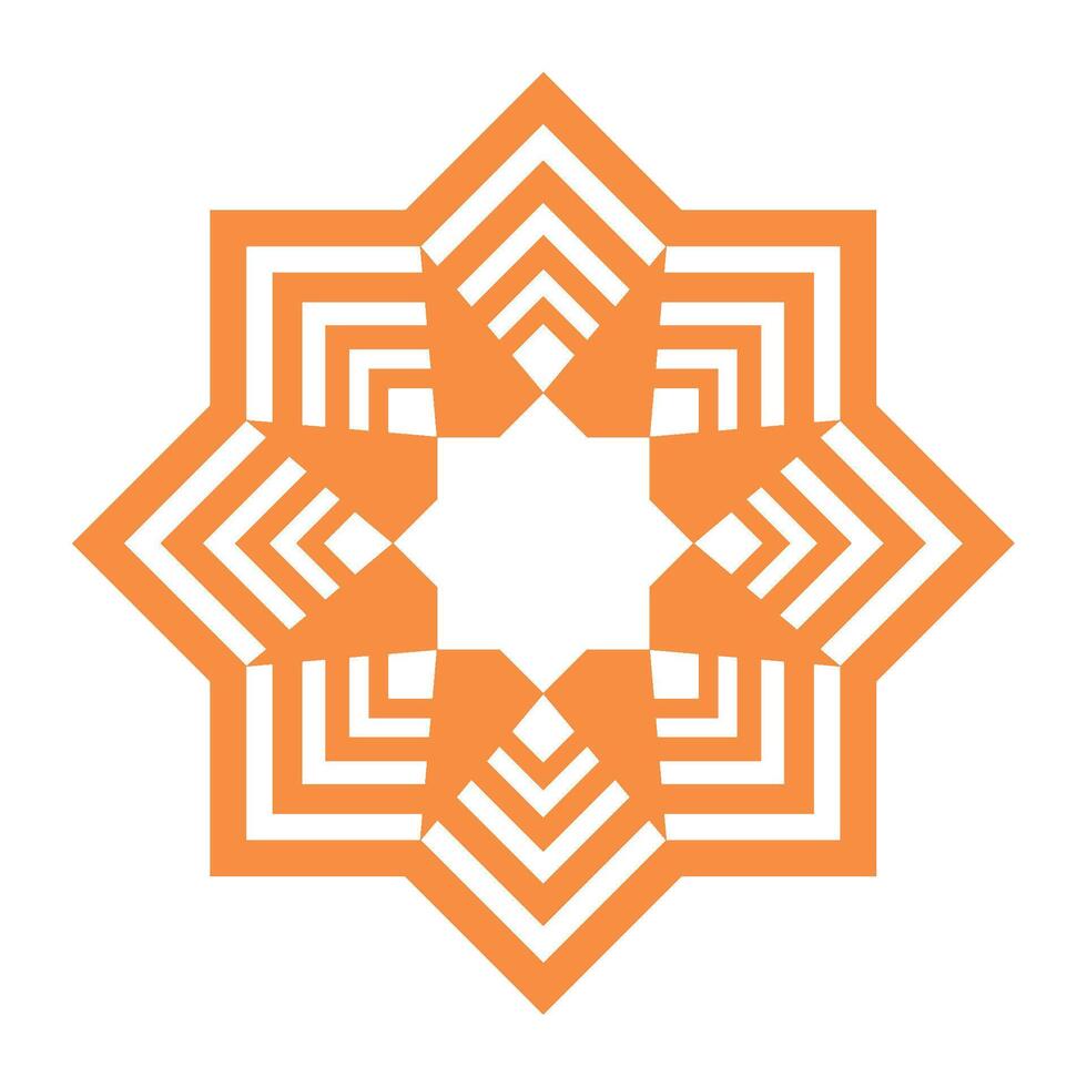 islamic star geometric shape isolated icon vector