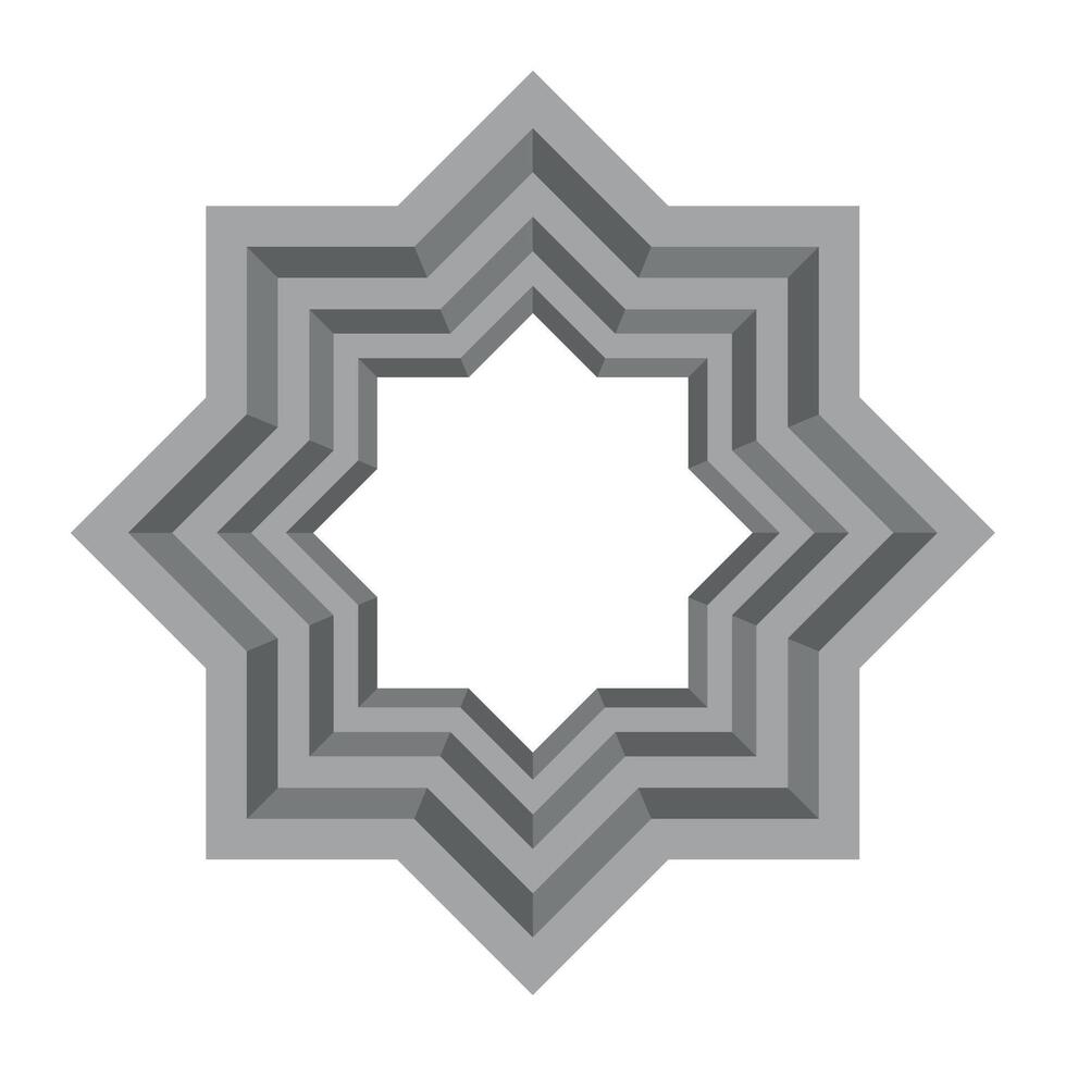 islamic star traditional illustration isolated icon vector