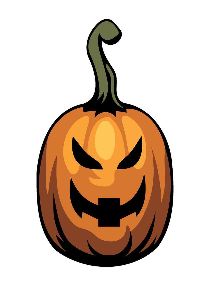 halloween pumpkin scary illustration isolated vector
