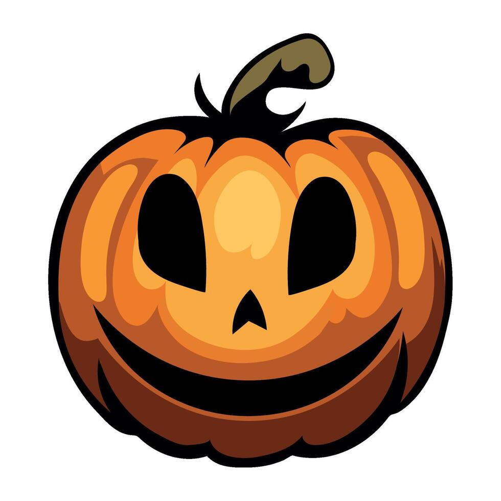 halloween pumpkin smiling illustration isolated vector