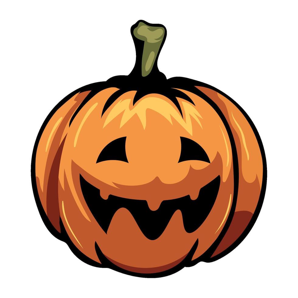 halloween pumpkin isolated illustration vector