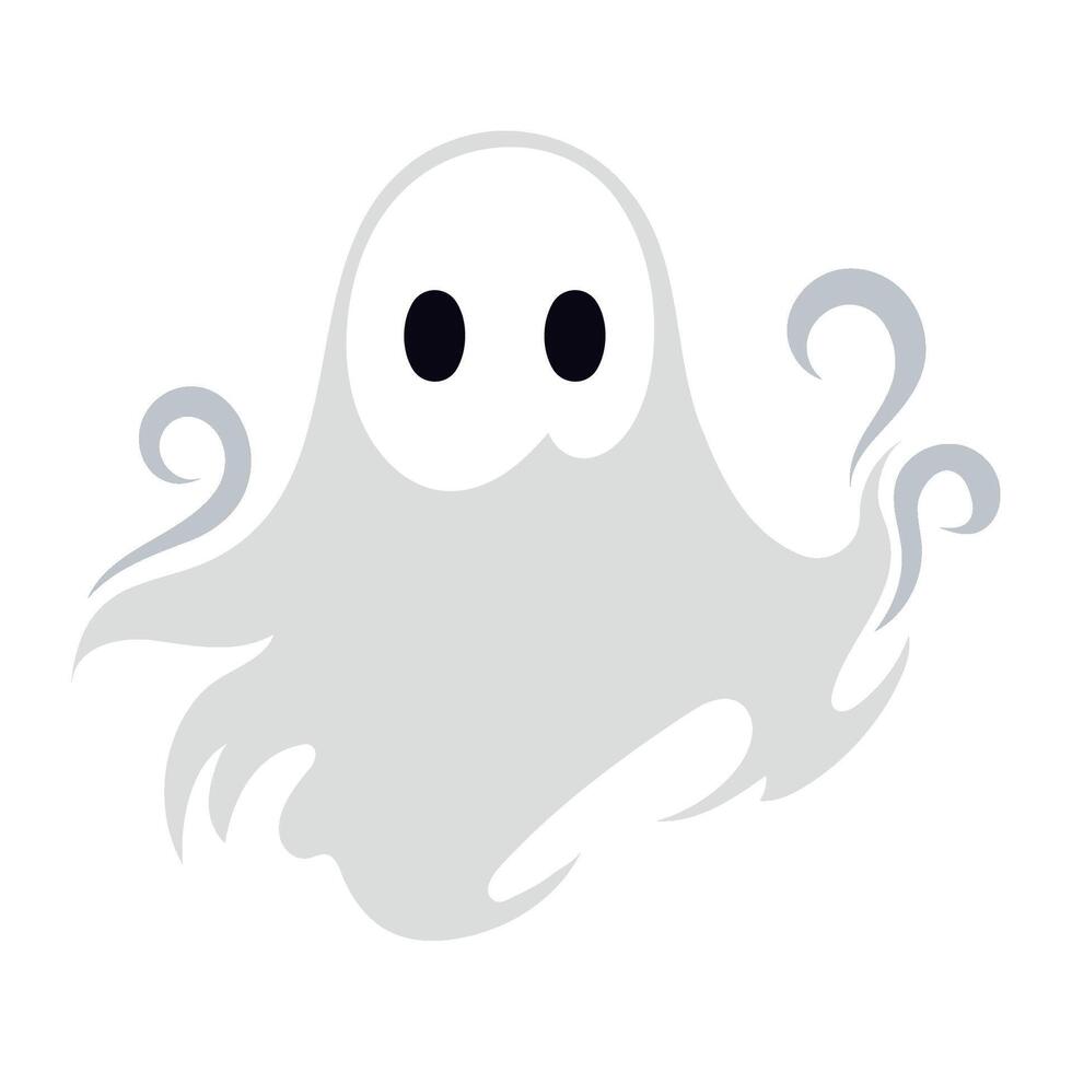 halloween ghost traditional illustration isolated vector
