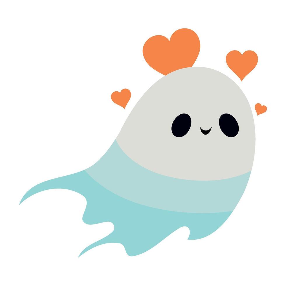 halloween ghost adorable illustration isolated vector