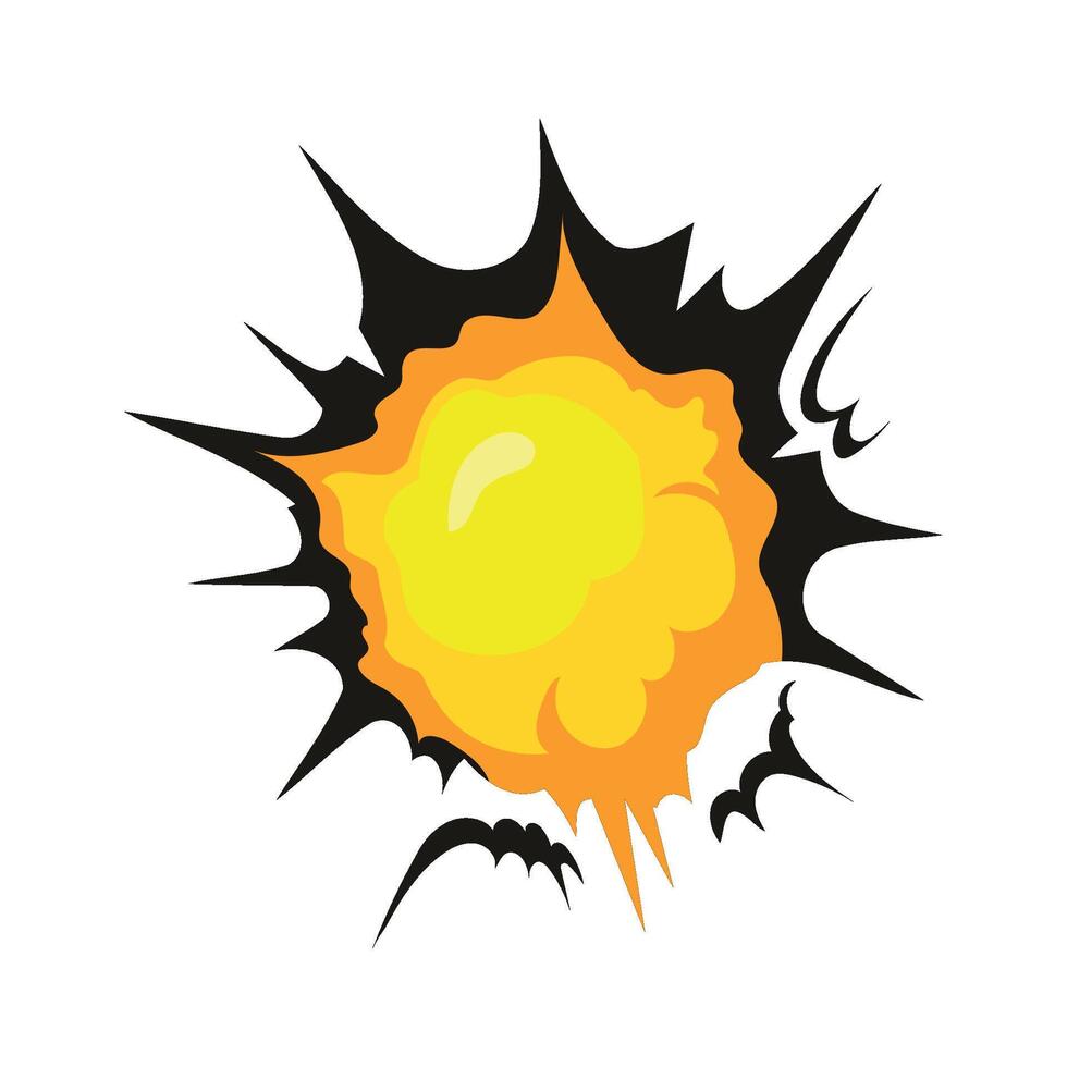 explosion effect boom illustration isolated vector