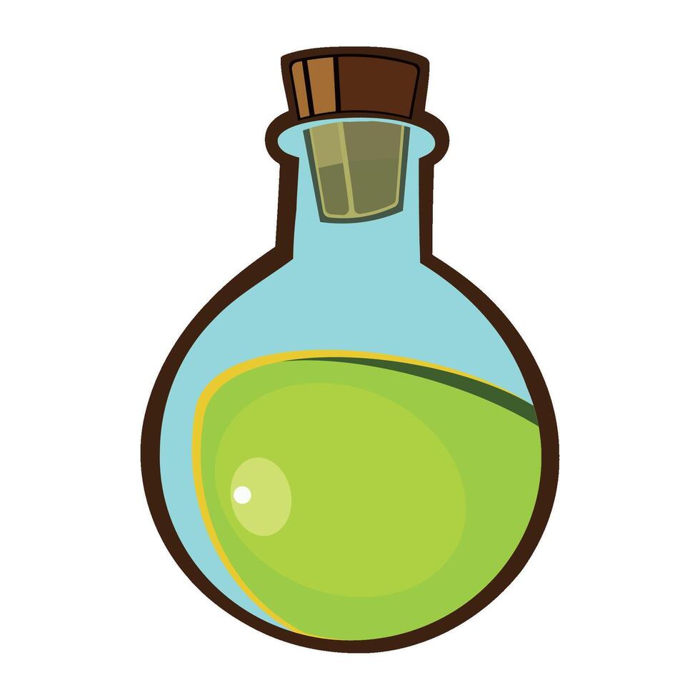 chemical flask liquid illustration isolated vector