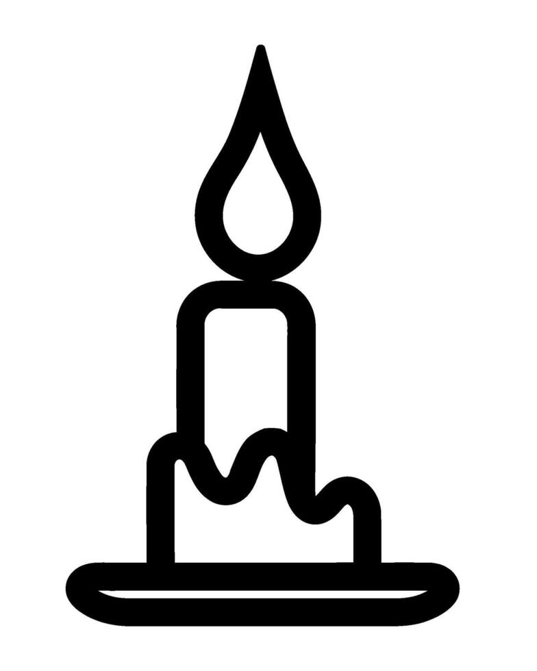 halloween icon candle illustration isolated vector