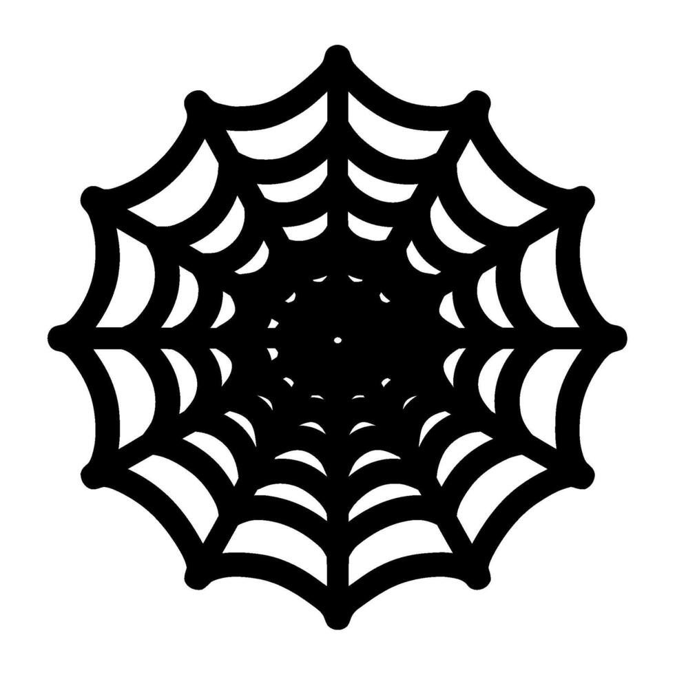 halloween icon spiderweb illustration isolated vector