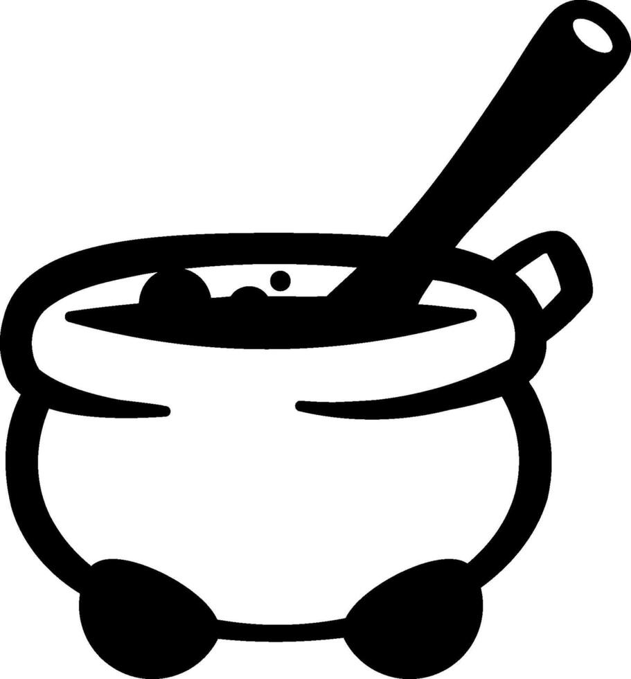 halloween icon cauldron illustration isolated vector