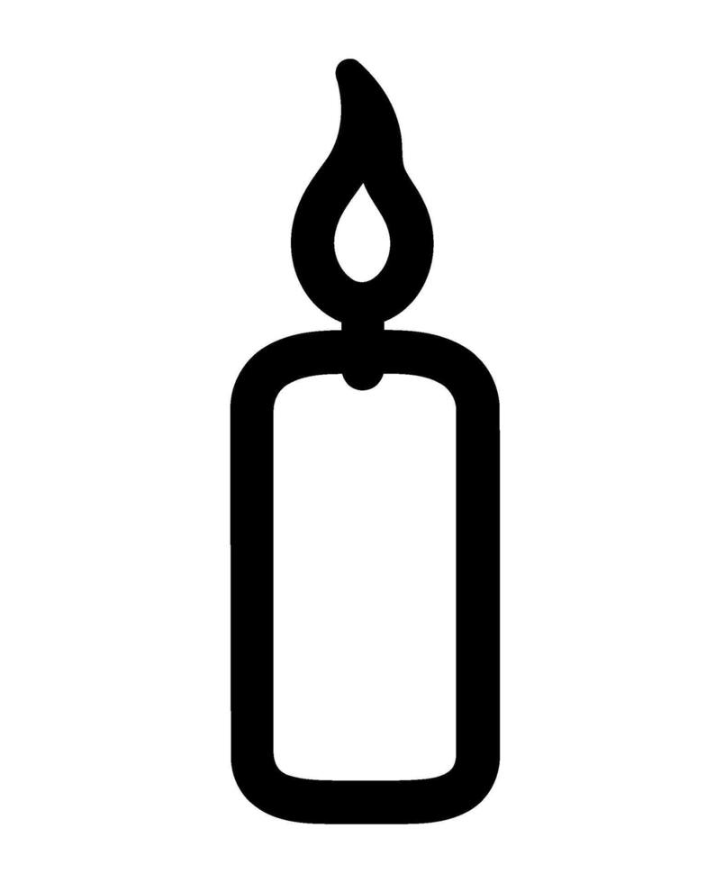 halloween icon candle lineal illustration isolated vector