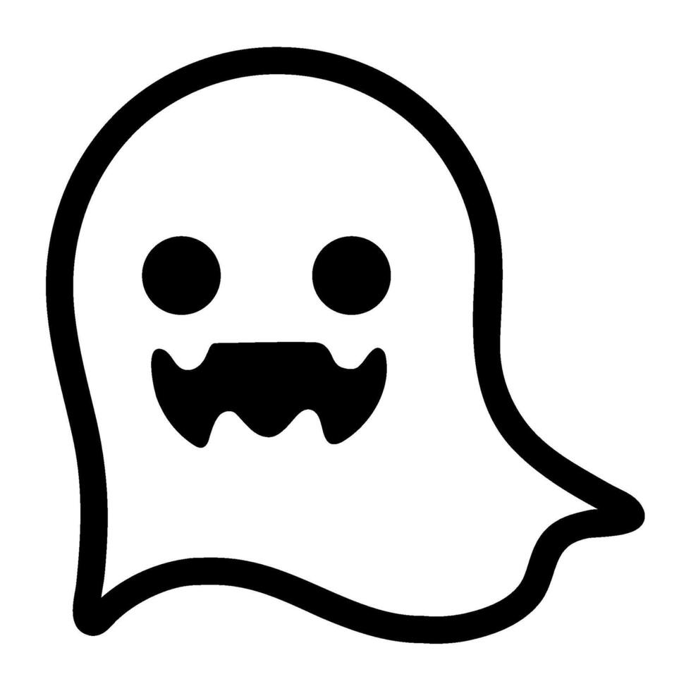 halloween icon ghost illustration isolated vector