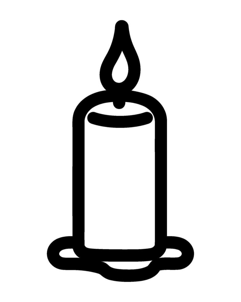 halloween icon candle decoration illustration isolated vector