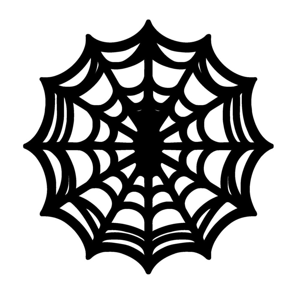 halloween icon cobweb illustration isolated vector