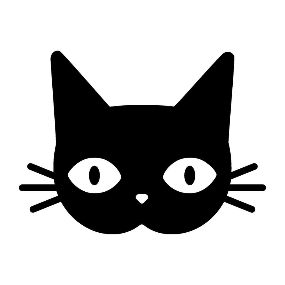 halloween icon cat black illustration isolated vector