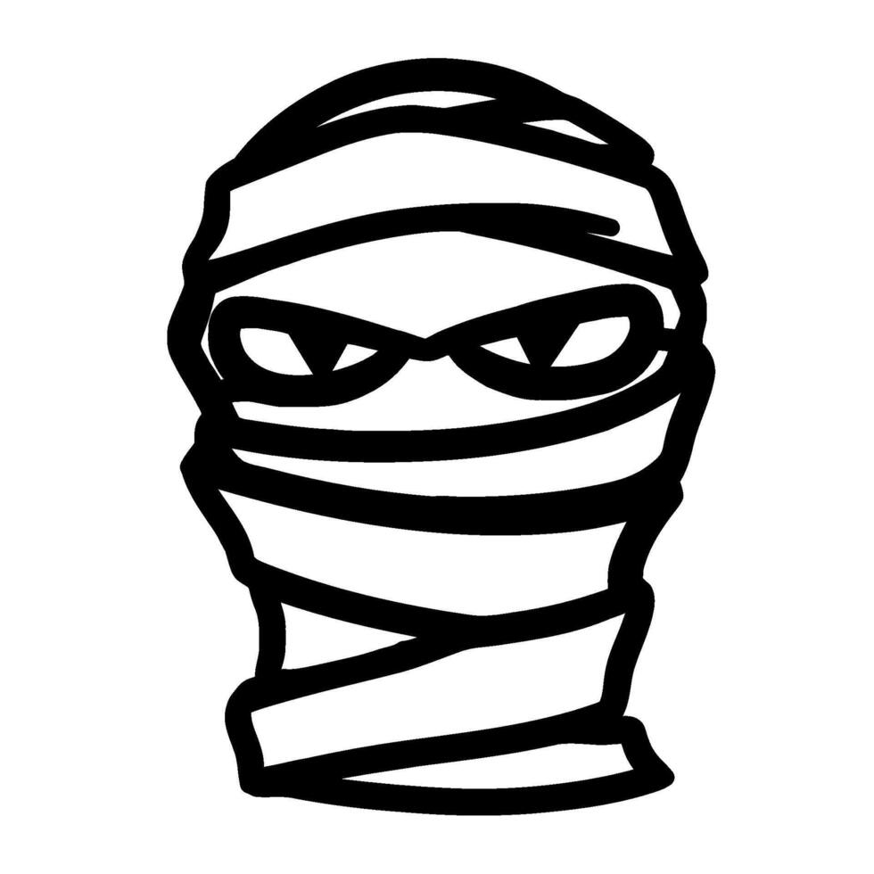 halloween icon mummy illustration isolated vector