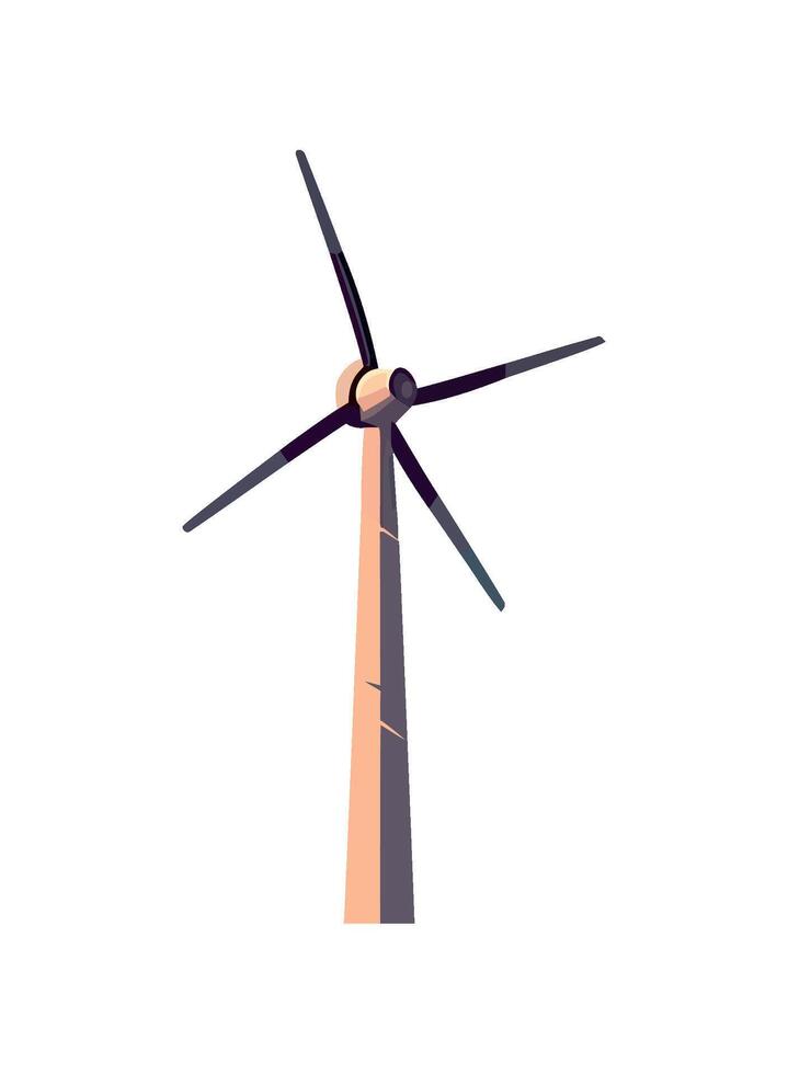Wind turbines turning, powering sustainable energy icon vector