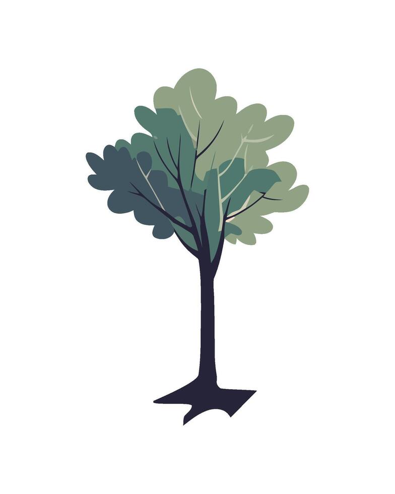 Green leaves symbolize growth in nature environment icon isolated vector