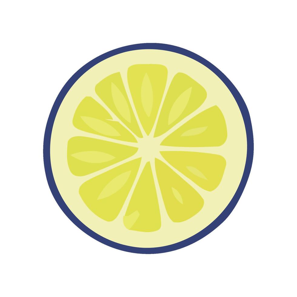 Fresh citrus slices in a circular pattern icon isolated vector