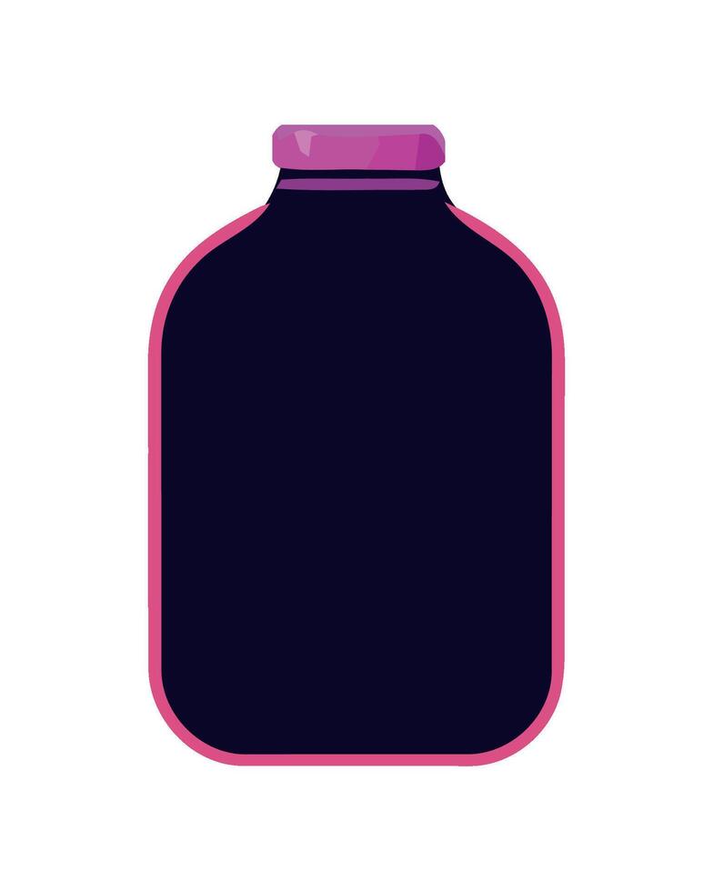 black bottle pink cap icon icon isolated vector