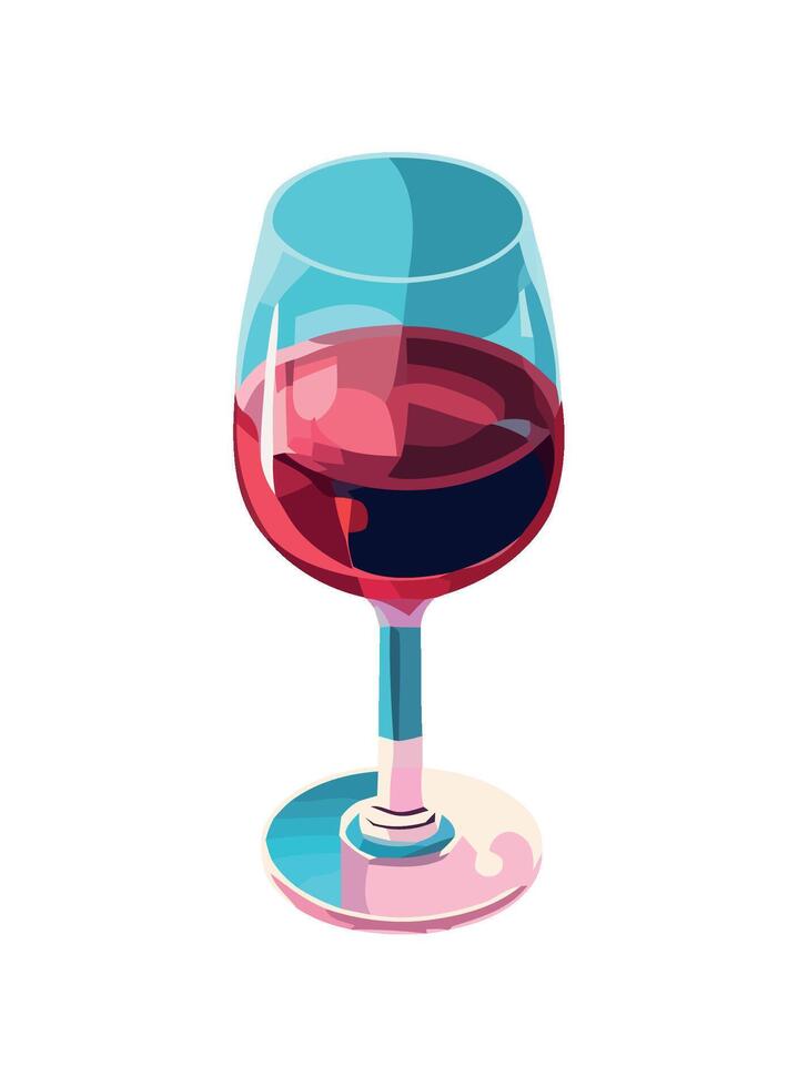Luxury wine glass symbolizes celebration and elegance vector