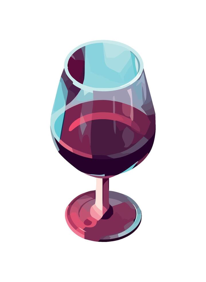 Elegant wineglass symbolizes luxury and celebration icon isolated vector