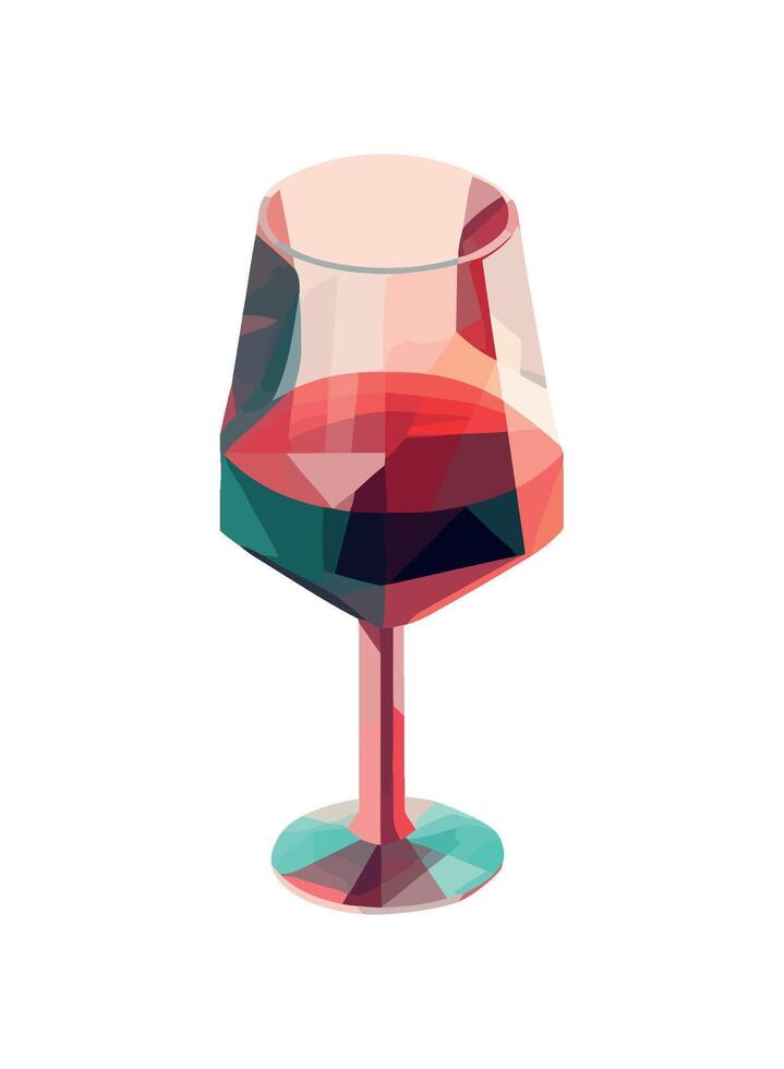 Luxury wine glass celebration icon isolated vector
