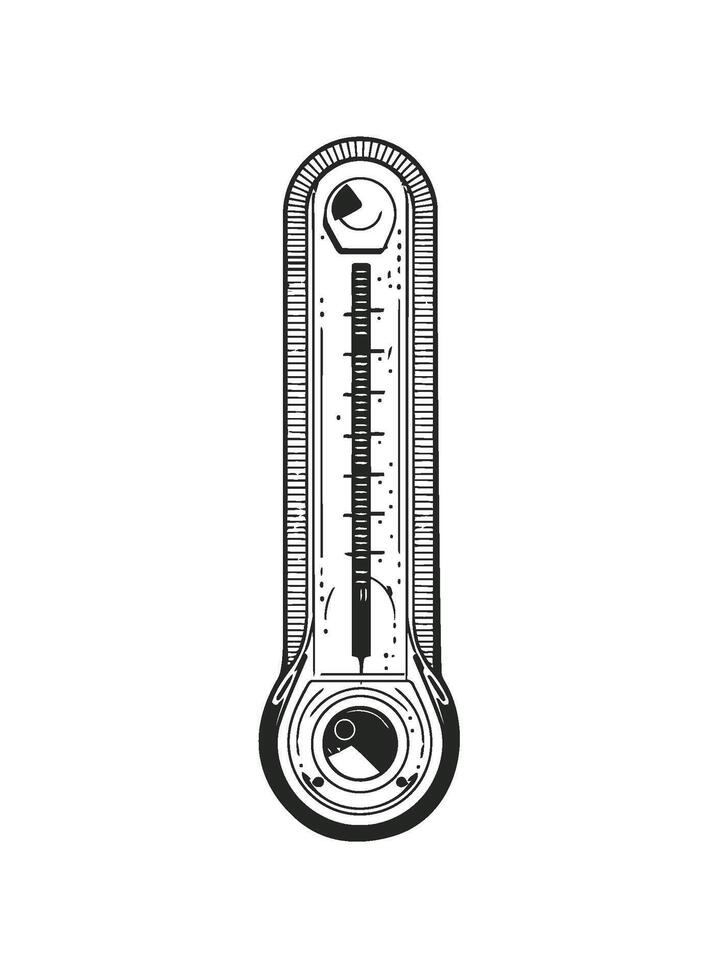 Temperature gauge icon measures heat in Celsius isolated vector