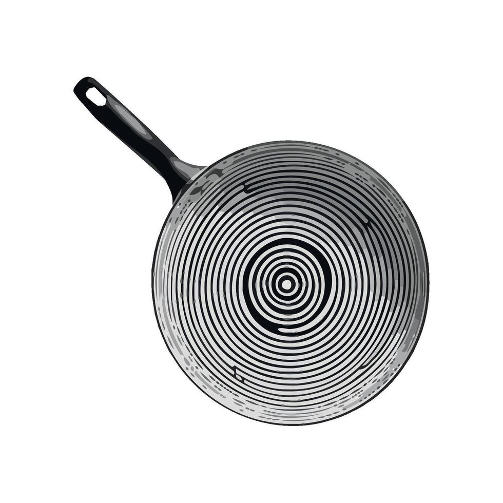 iron frying pan, perfect for cooking icon isolated vector
