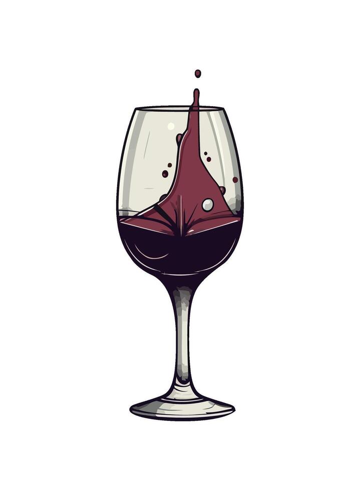 wineglass icon celebration and romance icon isolated vector