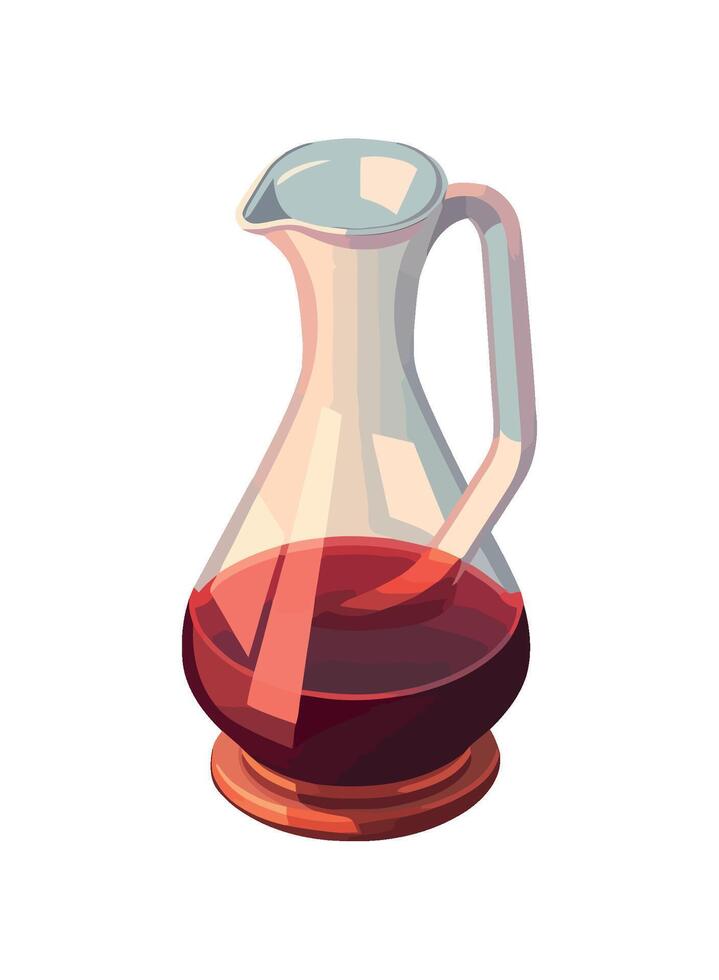 Transparent jar with liquid icon isolated vector