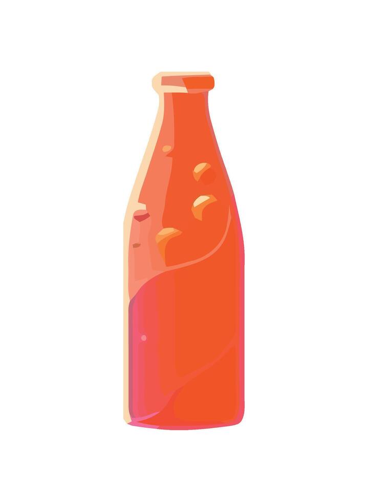 Yellow jar with cap holds gourmet wine icon isolated vector