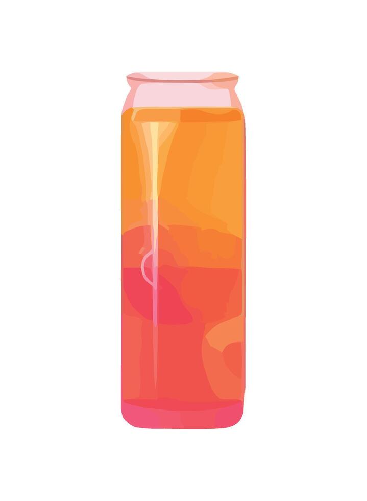 Healthy fruit drink in a yellow jar icon vector