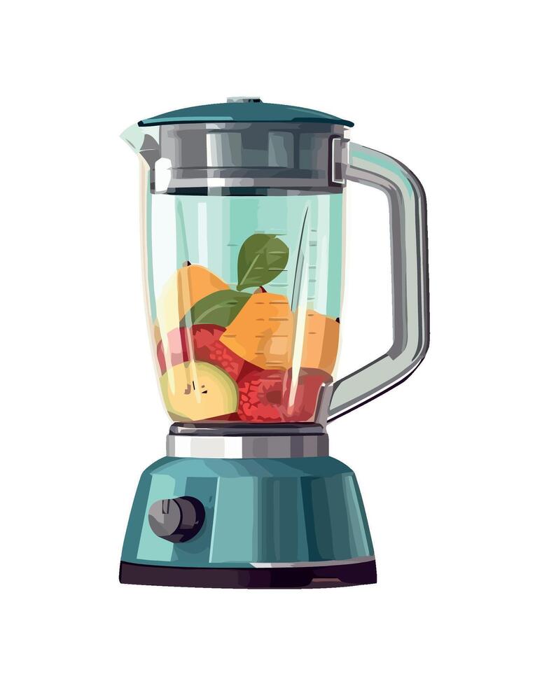 Fresh fruit blended into a healthy drink icon isolated vector