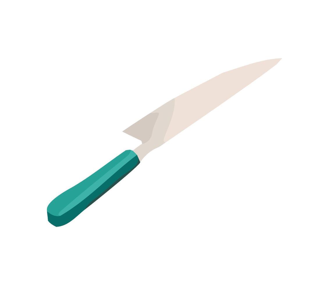 Sharp steel blade, handle, illustration design icon isolated vector