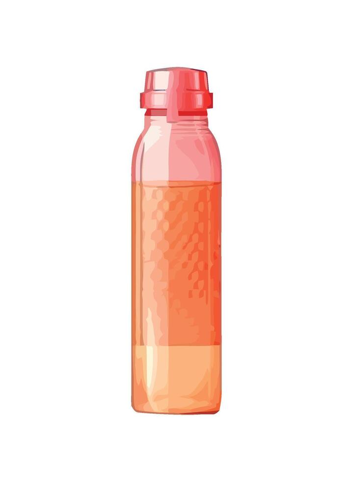 Fresh cocktail in transparent glass container icon isolated vector