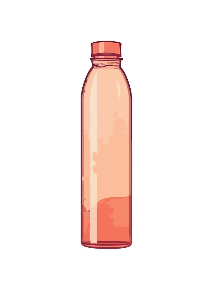 Organic bottle with liquid and label icon isolated vector