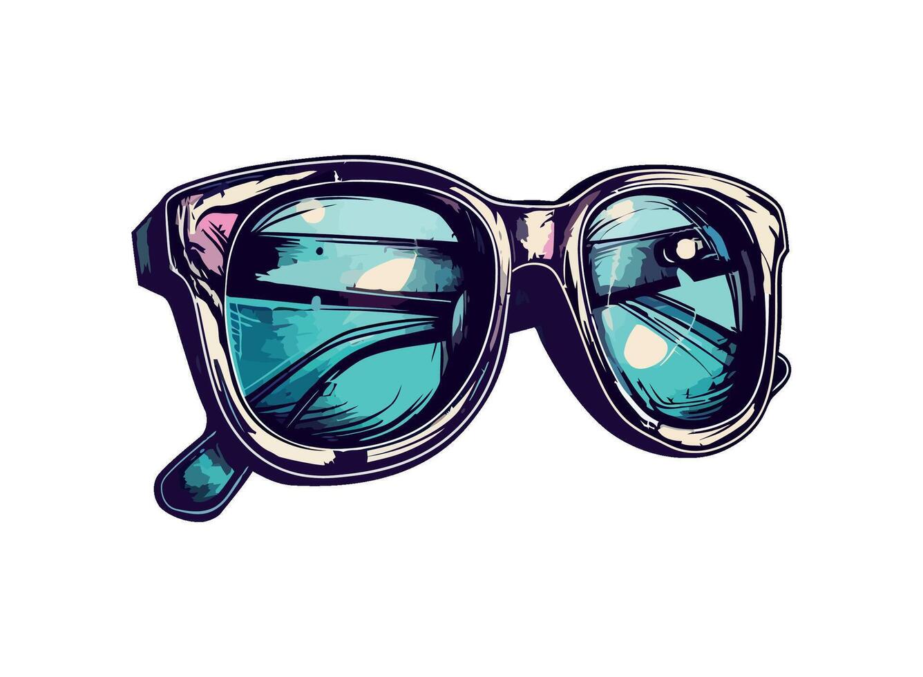 Fashionable eyewear elegance and style icon isolated vector