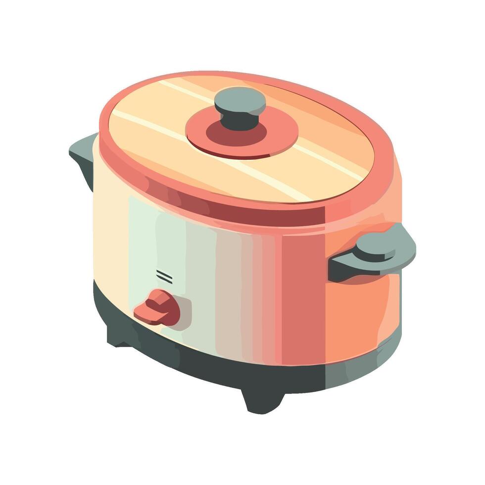 metal rice cooker utensil icon isolated vector