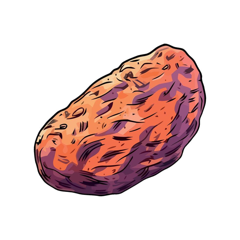 Fresh organic potato, ripe and healthy meal icon isolated vector