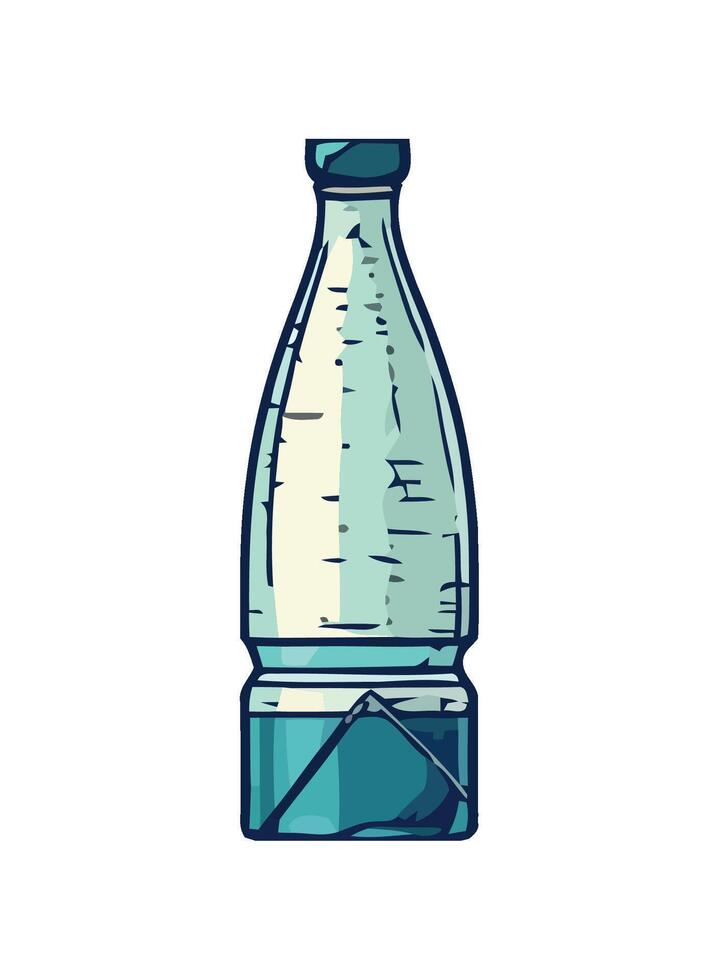 Transparent bottle icon holds fresh purified water icon isolated vector