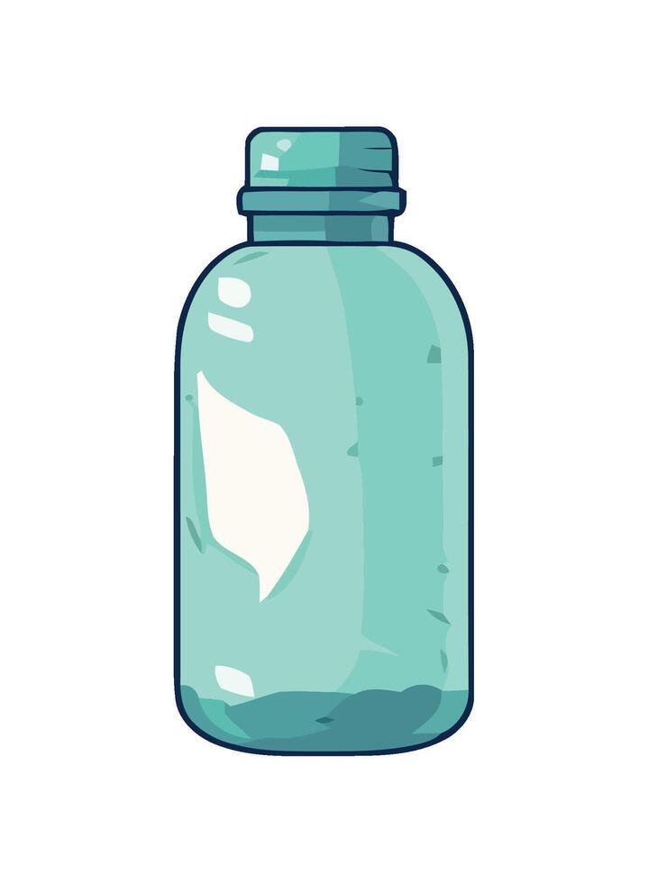 Medicine bottle icon design with liquid inside icon isolated vector