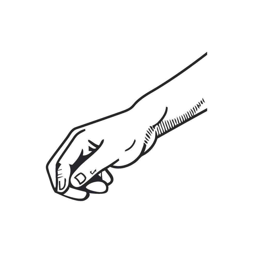 hand gesturing on white backdrop icon isolated vector