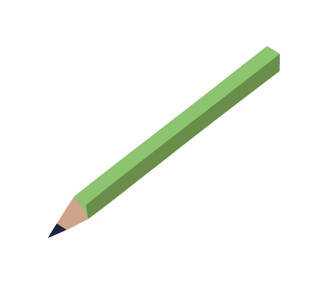 pencil color on white backdrop, success achieved icon isolated vector