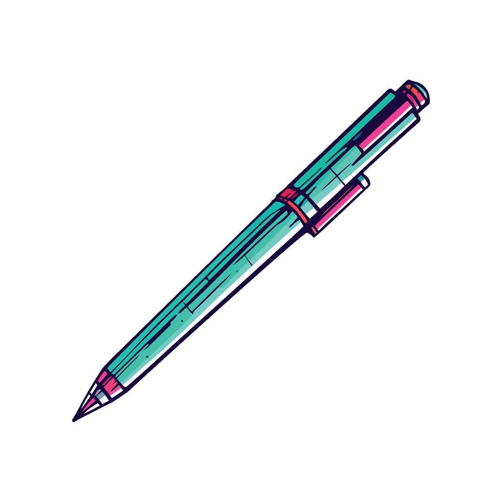 Sharp ballpoint pen supply icon isolated vector