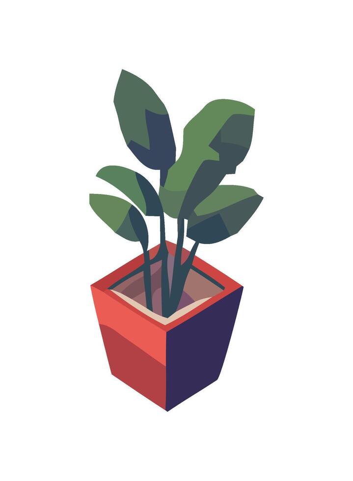 Organic growth blossoms in isolated flower pot icon isolated vector
