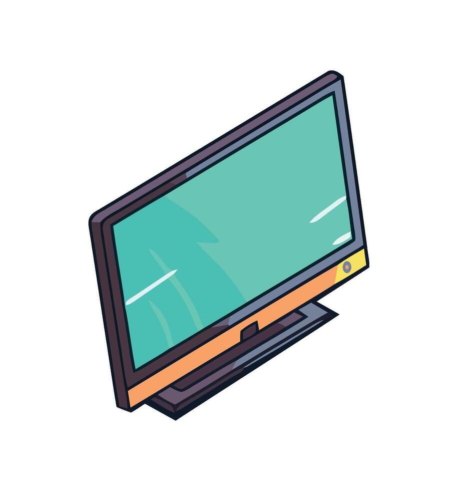 Computer monitor technology, modern backdrop icon isolated vector