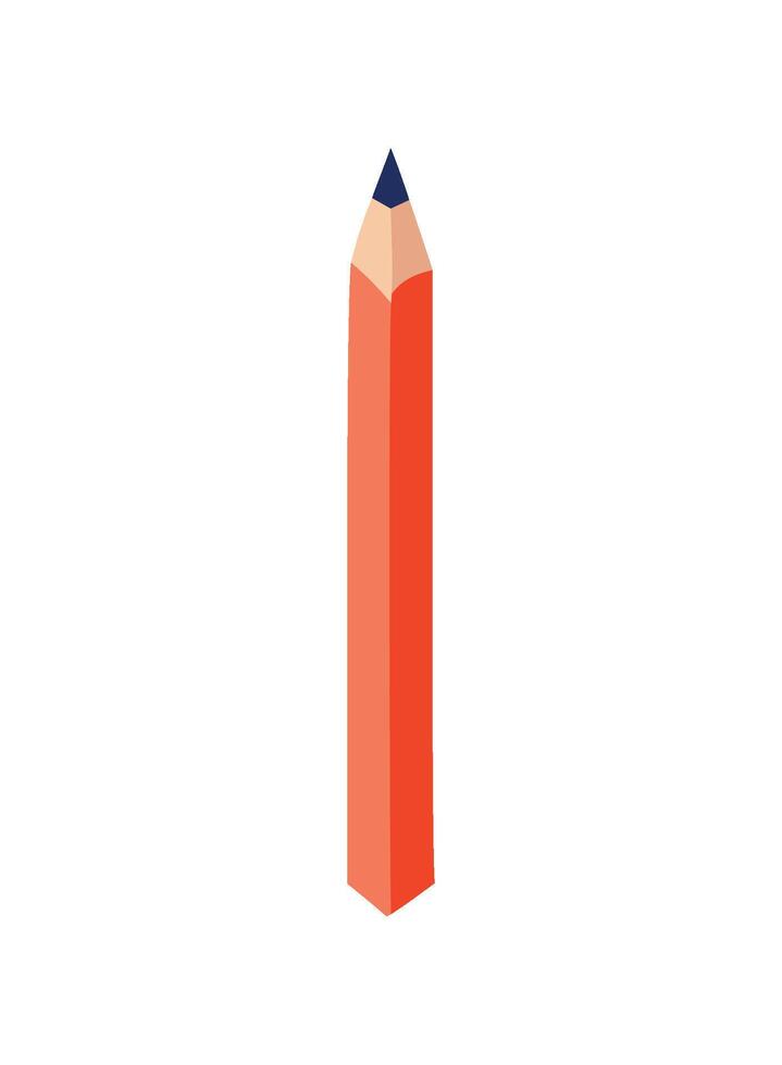 Sharp pencil on white icon isolated vector