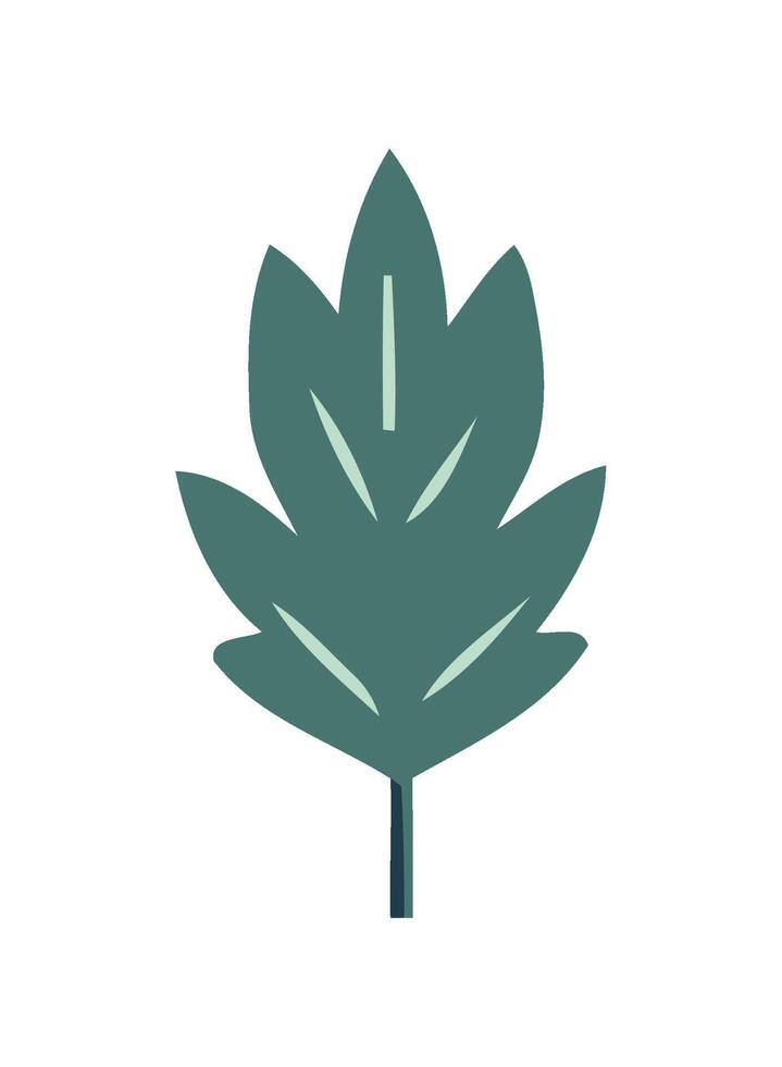 A single leaf, fresh and green icon isolated vector