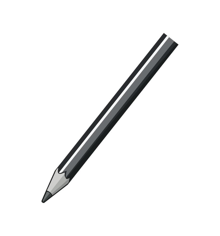 pencil icon on white backdrop isolated vector
