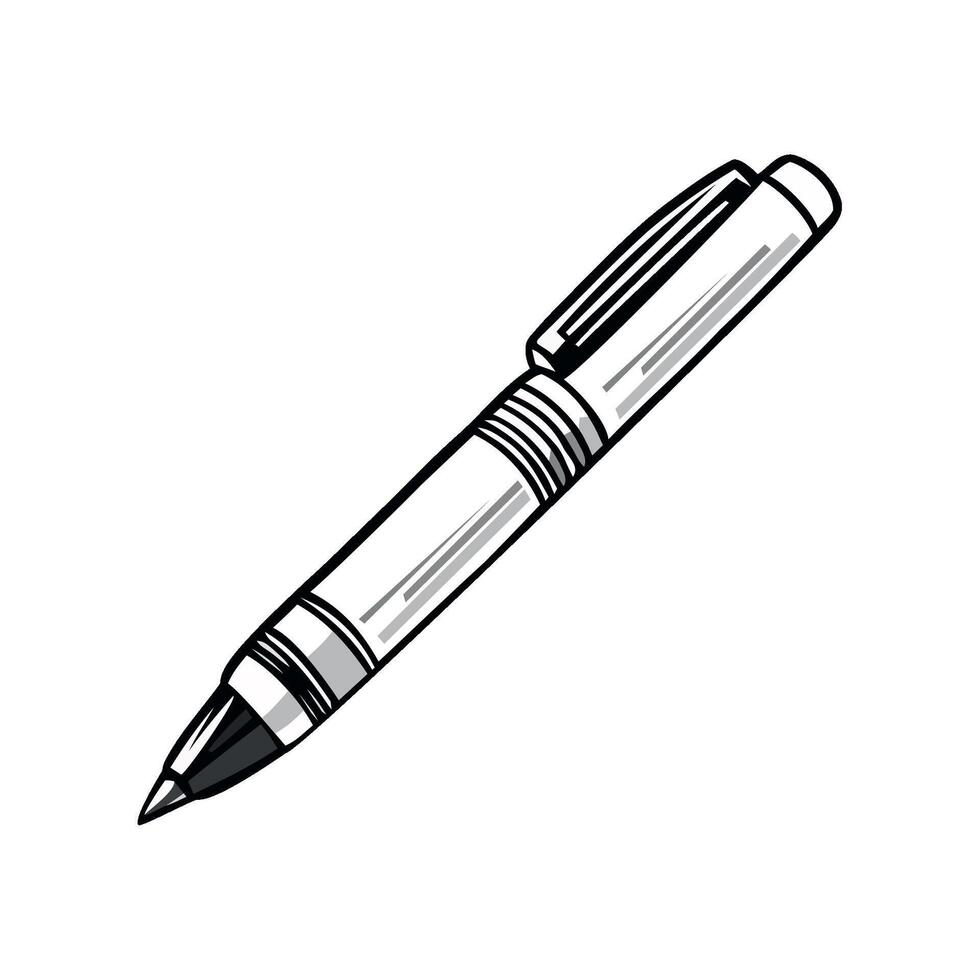 Sharp metal nib sketches creative signature design icon isolated vector