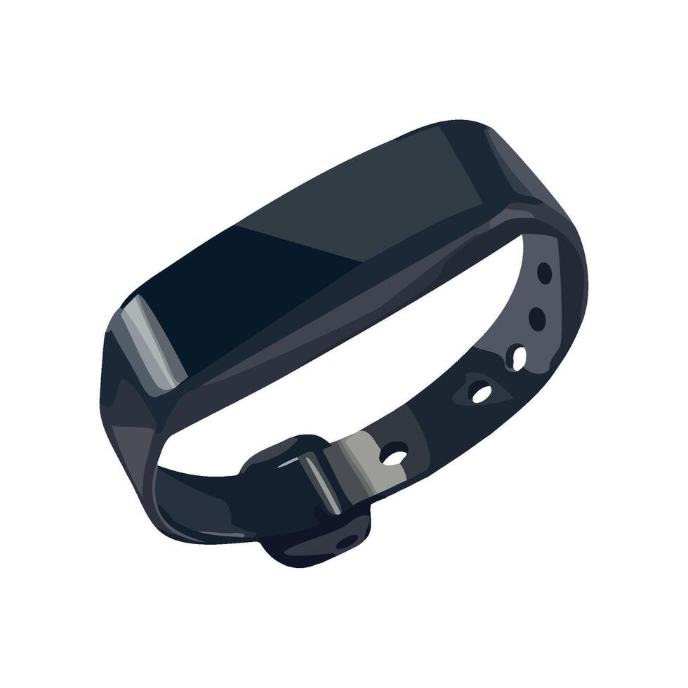 black smartwatch wearable technology icon isolated vector